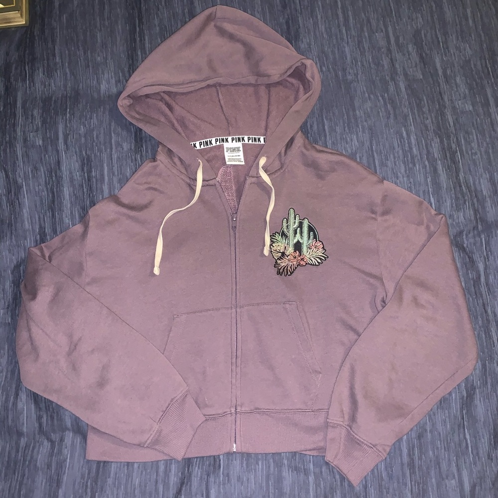 EUC S VS PINK Cactus hoodie w/pink bling